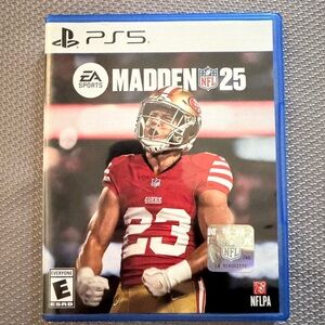Madden 25 PS5 Game with Red and Gold Cover